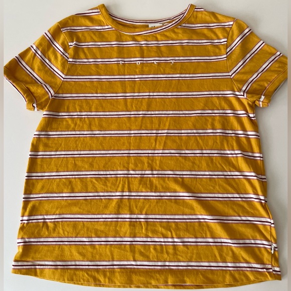 Roxy Salted Feeling Short-Sleeve Striped Retro T-Shirt Women’s Size Small - Picture 3 of 12
